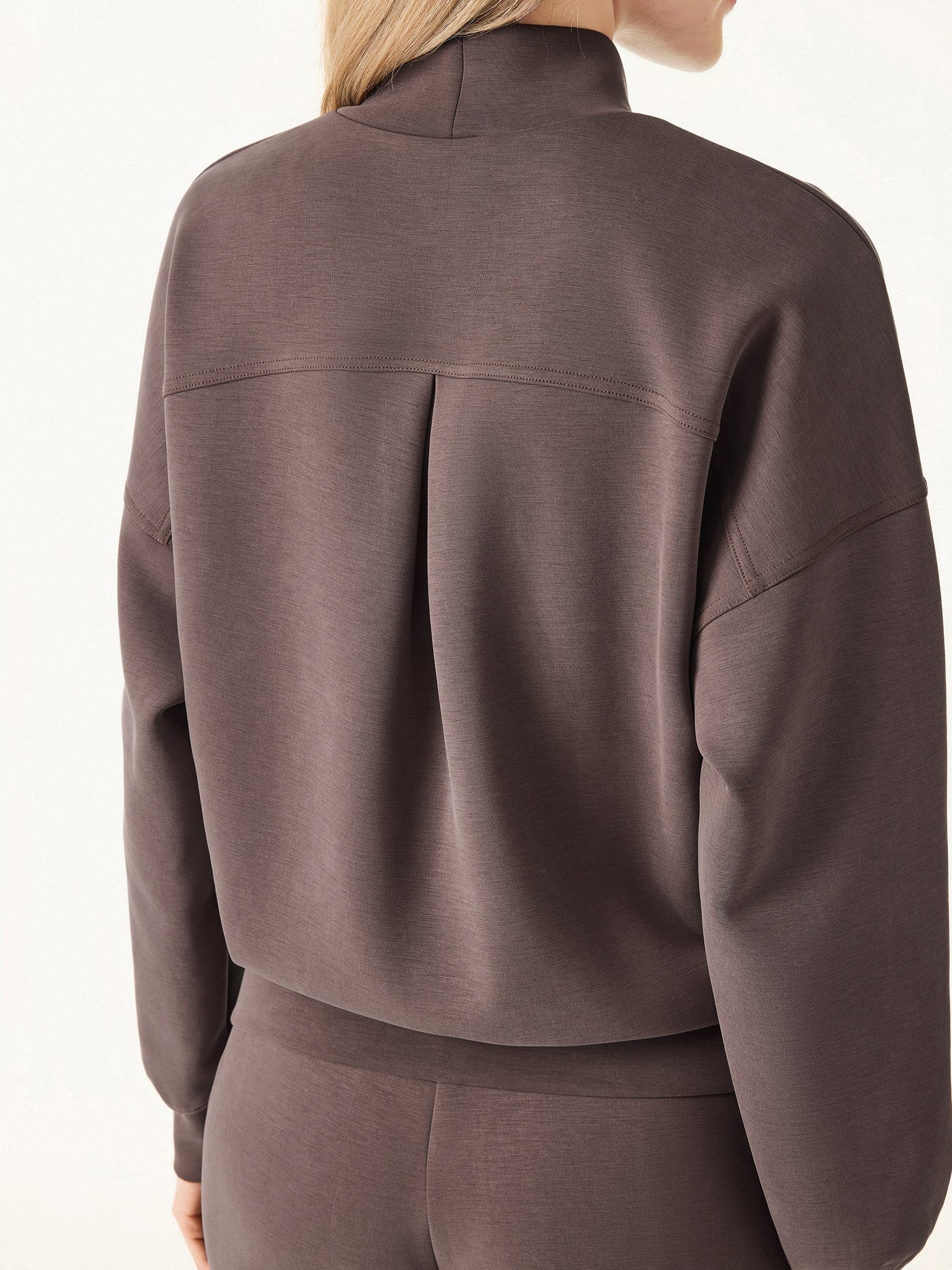 2-teiliges Set aus Mockneck-Pullover und Mid-Rise-Hose mit geradem Bein und Taschen